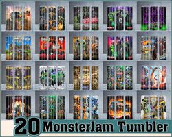 MonsterJam Tumbler, MonsterJam PNG, Tumbler design, Digital download