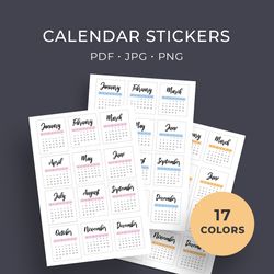Planner Stickers, Calendar Stickers 2023