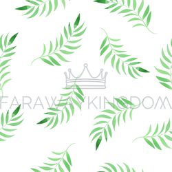 WATERCOLOR TROPICAL LEAVES Seamless Pattern Vector Illustration