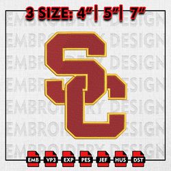 USC Trojans Football Team Embroidery file, NCAAF teams Embroidery, Machine Embroidery Patter Instant Download