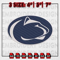 Penn State Nittany Lions Football Team Embroidery, NCAAF teams Embroidery, Machine Embroidery Patter Instant Download