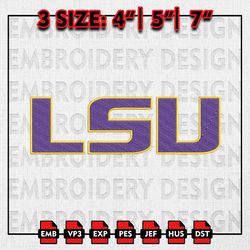 LSU Tigers Football Team Embroidery, NCAAF teams Embroidery, Machine Embroidery Patter Instant Download