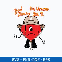 Bad Bunny SVG, Un Verano Sin Ti SVG, Heart Bunny SVG, PNG DXF EPS Digital File