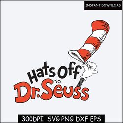 Cat In The Hat SVG, svg, dxf, Cricut, Silhouette Cut File, Instant Download