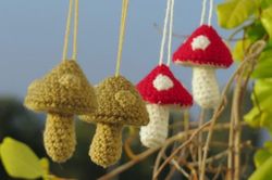 Crochet Patterns Mushroom Ornament
