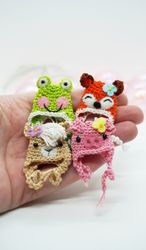 Miniature crochet hat for your doll, fit the mice from my shop