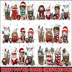 Harry Potter Christmas coffee bundle , Harry Potter Christmas PNG, HP Xmas png