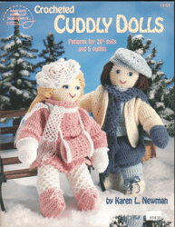 PDF Vintage Crochet Pattern - Crocheted Cuddly Dolls Pattern - for 20" dolls and 6 outfits - Instant Download