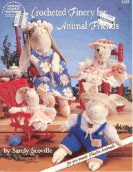 PDF Vintage Crochet Pattern - Finery For Animal Friends - Instant Download