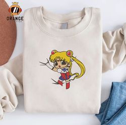 Sailor Moon Embroidered Sweater, Embroidered Anime Shirt, Anime Shirt, Anime Embroidered Hoodie, Anime Tee