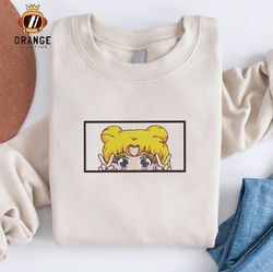 Sailor Moon Embroidered Crewneck, Embroidered Anime Shirt, Anime Shirt, Anime Embroidered Hoodie, Anime Tee