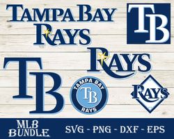 Tampa Bay Rays Bundle SVG, Tampa Bay Rays SVG, MLB SVG PNG DXF EPS Digital File