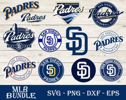 San Diego Padres Bundle SVG, San Diego Padres SVG, MLB SVG PNG DXF EPS Digital File