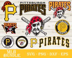 Pittsburgh Pirates Bundle SVG, Pittsburgh Pirates SVG, MLB SVG PNG DXF EPS Digital File