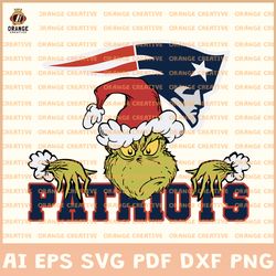 NFL Grinch New England Patriots SVG, Grinch svg, NFL SVG Design, Patriots SVG, Cricut, Silhouette, Digital Download
