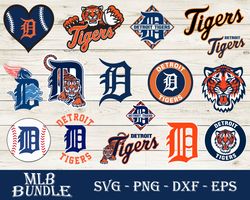 Detroit Tigers Bundle SVG, Detroit Tigers SVG, MLB SVG PNG DXF EPS Digital File