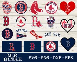 Boston Red Sox Bundle SVG, Boston Red Sox SVG, MLB SVG PNG DXF EPS Digital File
