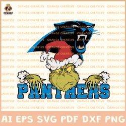 NFL Grinch Carolina Panthers SVG, Grinch svg, NFL SVG Design, Panthers SVG, Cricut, Silhouette, Digital Download