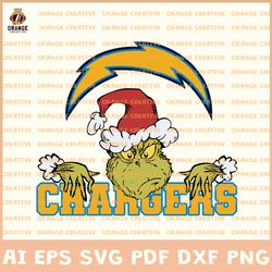 NFL Grinch Los Angeles Chargers SVG, Grinch svg, NFL SVG Design, Chargers SVG, Cricut, Silhouette, Digital Download