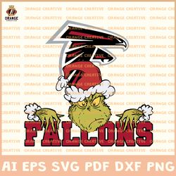 NFL Grinch Atlanta Falcons SVG, Grinch svg, NFL SVG Design, Falcons SVG, Cricut, Silhouette, Digital Download