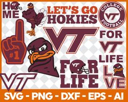 Virginia Tech Hokies Svg File, Love Football, Love Sport, Football