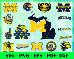 Michigan Wolverines Logo Svg, Eps, Png Instant, Digital Print, Print,