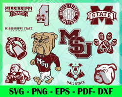 Mississippistatebulldogs Logo Svg, Eps, Png Instant, Digital Print,