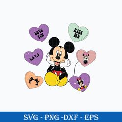 Mickey Heart Love SVG, Mikey Mouse SVG, Valentine SVG, Disney Valentines Day SVG
