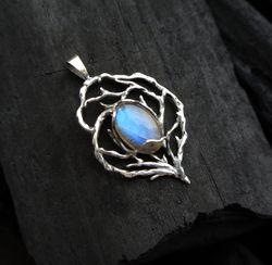 Labradorite necklace sterling silver handmade labradorite pendant