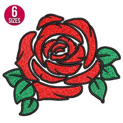 Rose Flower embroidery design, Machine embroidery pattern, Instant Download