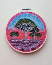 Embroidered picture "Miracle of the planet Earth"