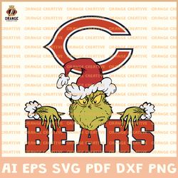 NFL Grinch Chicago Bears SVG, Grinch svg, NFL SVG Design, Bears SVG, Cricut, Silhouette, Digital Download