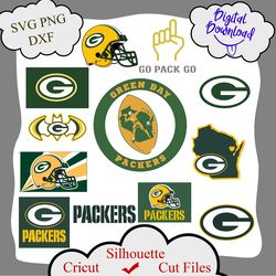 Green bay Packers bundle logo sport svg, Green bay Packers bundle svg, Green bay Packers logo svg, Green bay Packers dxf