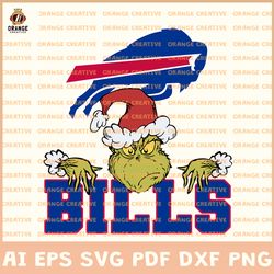 NFL Grinch Buffalo Bills SVG, Grinch svg, NFL SVG Design, Bills SVG, Cricut, Silhouette, Digital Download