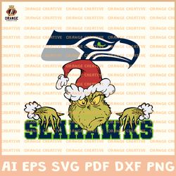 NFL Grinch Seattle Seahawks SVG, Grinch svg, NFL SVG Design, Seahawks SVG, Cricut, Silhouette, Digital Download