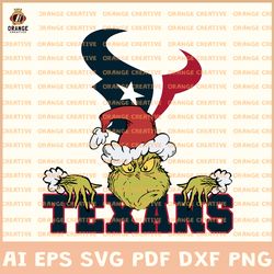 NFL Grinch Houston Texans SVG, Grinch svg, NFL SVG Design, Texans SVG, Cricut, Silhouette, Digital Download