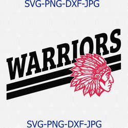Warriors SVG, Football SVG, Warriors T-shirt Design, Warriors Football Svg, Cricut Cut Files, Silhouette Cut Files, SVG