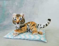Custom cat plush Realistic stuffed animal tiger cub