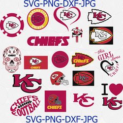 Kansas city Chiefs bundle SVG, Kansas logo png, Chiefs football svg, Chiefs svg, Chiefs ClipArt, Football Chiefs svg