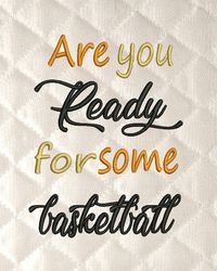 Are You basketball embroidery design 3 Sizes reading pillow-INSTANT D0WNL0AD