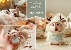 Deer knitting pattern, amigurumi deer, crochet deer pattern, plush deer, toy pattern pdf