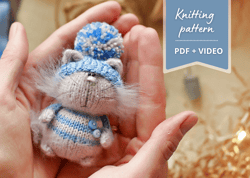 Cat knitting pattern, amigurumi cat, plush cat pattern, toy pattern pdf, PHOTO & VIDEO Tutorial