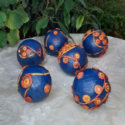 navy decorative balls for bowl decorative object for home decor balls for table decor