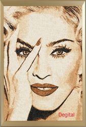 Blonde Madonna Singer Madonna Pop Star Madonna Madonna Portrait Photo Stitch Popular Singer Machine Embroidery Design