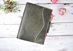 Refillable A5 Leather Binder Journal- 6 Ring Binder