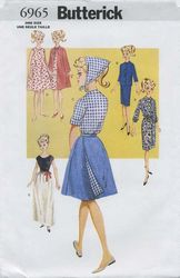 Digital Vintage Sewing Patterns Butterick 6965 Clothes for Barbie and Fashion Dolls 11 1\2 inches