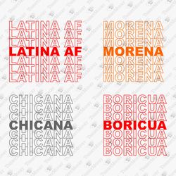 Latina Morena Chicana Boricua Design Bundle SVG Cut File T-Shirt Design
