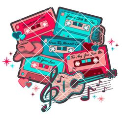 Country Music Valentines Png, Western Valentine Png, Cassette Tapes Png