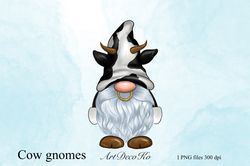 Cow gnomes clipart