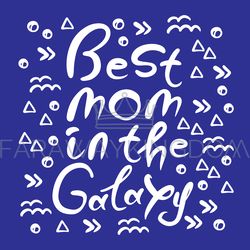 BEST MOM LETTERING Mothers Day Greeting Card Illustration